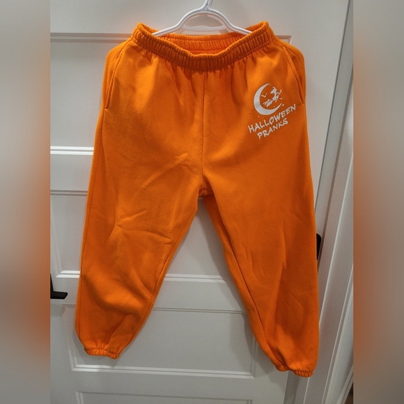 Shein Halloween jogging pants with elastic waist and pockets in orange Small - Picture 1 of 6